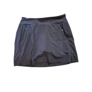 Athleta Soho‎ Skort Tennis Golf Skirt Shorts Womens 12 Navy Zip Pocket Athletic
